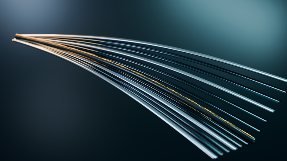 An abstract visualization of a glowing blue neural network on a dark background, representing the complex data processing used by smart technology to understand needs.